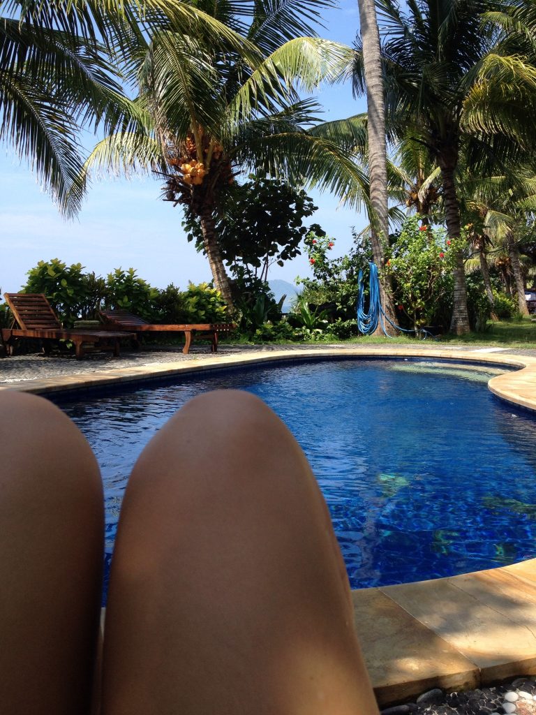 Enjoying Bali at the pool