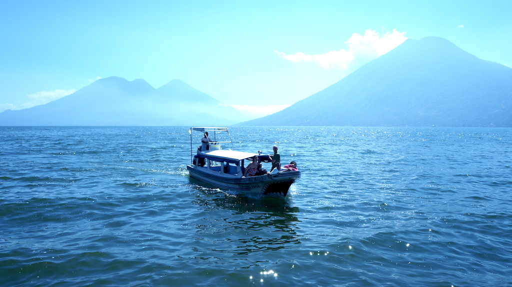 Water taxi on Lake Atitlan, Guatemala