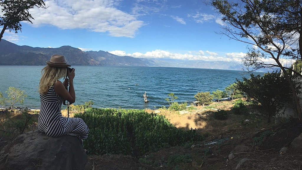 Capturing the moment of a clear view at Lake Atitlan