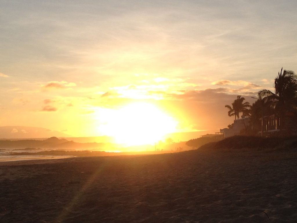 Gorgeous sunset on Isabela Island