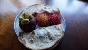 Baleadas and fruits of Honduras