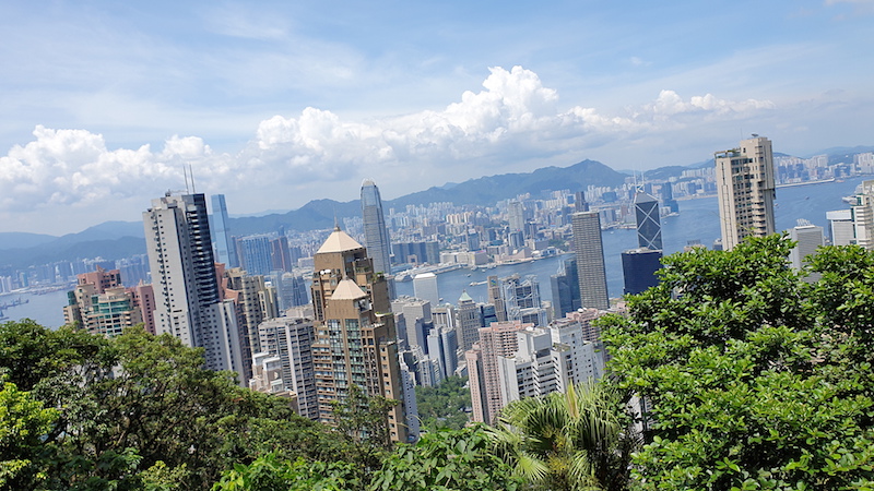 The skyline of Hong Kong - one of the best international places to travel with toddlers.